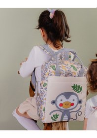 Resim Maymun Temalı L Boy Su Geçirmez Çocuk Çantası Okul Ve Günlük 