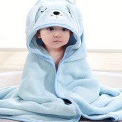 Resim Süper Emici Mikrofiber Bebek Bornozu - Sevimli Fil Kapüşonlu Havlu ve Eşleşen Şapka, Erkek ve Kızlar için Yumuşak & Rahat 0-2 Yaş, Karikatür Tasarım, Makinede Yıkanabilir, Bebek Banyo Aksesuarları 