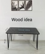 Resim Webdepo Wood Idea 70X110 Siyah Mermer Desen Firkete Ayaklı Mutfak Masası 