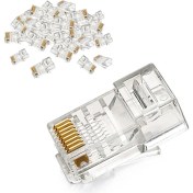 Resim Boblov RJ45 Cat 5 Konnektör 100 Adet 8P8C Ethernet Jakı RJ45 CAT5E Cat5 Konnektör Ethernet Kablo Sıkma Uç RJ45 Fiş 