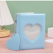 Resim Düz Renk 3 İnç Fotoğraf Albümü Aşk Içi Boş Fotocard Tutucu Kalp Kolye Kpop Idol Kartları Kitap Toplamak Polaroid Albümü 