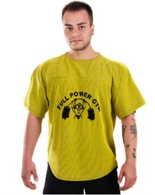 Resim Full power Gym Ragtop Spor Tişört Sarı (ÇİZGİLİ) 