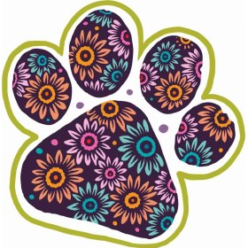 Resim Sticker Atölyesi Kedi Patisi Sticker - 20091 Renkli 11 x 10.5 cm 