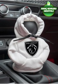 Resim Freeyez Peugeot Simge Beyaz Vites Hoodie Araç Vites Kıyafeti Vites Poları Oto Aksesuarı Vites Topuzu Sweat 