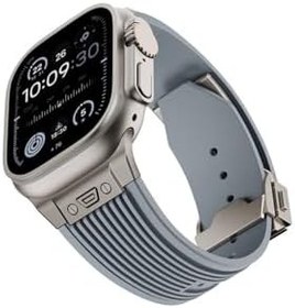 Resim PSR aksesuar (p314) Turuncu CNS- KRD-113 Spor Görünümlü Silikon Kordon-Turuncu Watch Ultra 49mm ile uyumlu 