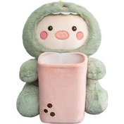 Resim Magideal Suntek Yumuşak Peluş Araba Doku Kutusu Çöp Iç Yaratıcı Dinozor 