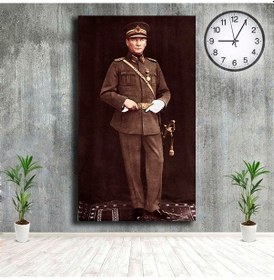 Resim Atatürk Boy Resmi Asker Kıyafetli Mustafa Kemal Kanvas Tablo 