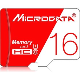 Resim Microdata 16GB Yüksek Hızlı U1 Kırmızı ve Beyaz Tf (Mikro Sd) Hafıza Kartı (Yurt Dışından) 