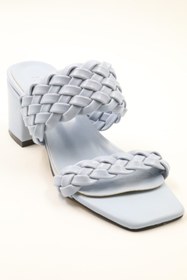 Resim PASSAGE SHOES 6033 Mavi Kısa Topuklu Kadın Sandalet 