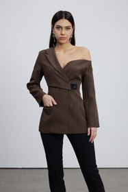 Resim Caner Asimetrik Tek Omuzlu Blazer Ceket - M 