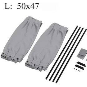 Resim Xuweiwei 2 Adet Evrensel Araba Yan Cam Perdesi Güneşlik Seti Gri 19.69x18.5inç 