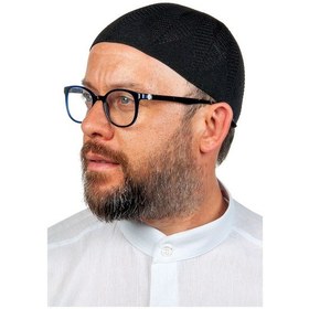 Resim Berra Çelik Örme Dantel Namaz Takkesi Siyah 1 Adet 