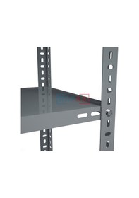 Resim Rafax, 30x90xH:200, 4 Raflı Çelik Raf, Depo Rafı, Arşiv Rafı Gri 