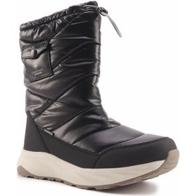 Resim Lumberjack Chrıstmas Fermuarlı Sıcak Astarlı Uzun Kadın Kar Botu Siyah 