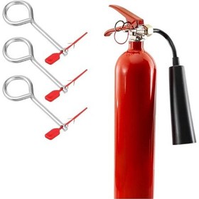 Resim Yangın Söndürme Tüpü Kırmızı Tetik Pimi & Kilidi Mühürü 