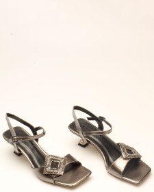 Resim İDİL PLATİN KIRIŞIK TAŞLI KADIN TOPUKLU 