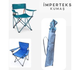 Resim Dogant Impertex Kumaş Sıvı Geçirmez Plaj Kamp Piknik Katlanır Sandalyesi Çantası 95X28 cm 