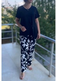 Resim Mia Butik Büyük Beden Bahar Takım Siyah-beyaz Siyah-beyaz 