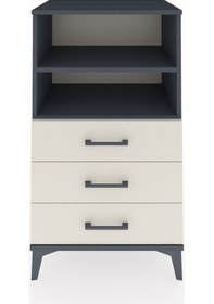 Resim Hyperion Komodin 2 Raflı 3 Çekmeceli 60x44x106 Antrasit-aytaşı Antrasit 