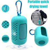 Resim Çabuk Kuruyan Spor Havlusu - Ultra Hafif, Nefes Alabilen Polyester, Kamp, Yürüyüş, Yoga, Fitness & Açık Hava Etkinlikleri için Dikdörtgen Soğutma Havlusu, Çok Yönlü Havlu, Yürüyüş 