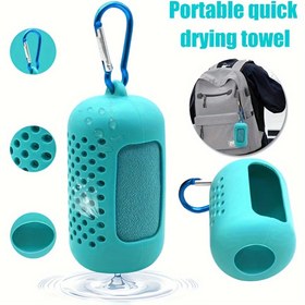 Resim Çabuk Kuruyan Spor Havlusu - Ultra Hafif, Nefes Alabilen Polyester, Kamp, Yürüyüş, Yoga, Fitness & Açık Hava Etkinlikleri için Dikdörtgen Soğutma Havlusu, Çok Yönlü Havlu, Yürüyüş 