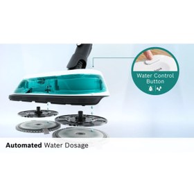 Resim Bosch 2'si 1 arada Süpürme ve Silme, Unlimited 7 ProHygienic Şarjlı Süpürge Aqua Beyaz 