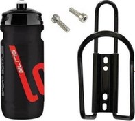 Resim Siyah Loli 600ML Matara ve Alüminyum Matara Kafesi Seti + Montaj Vidası 