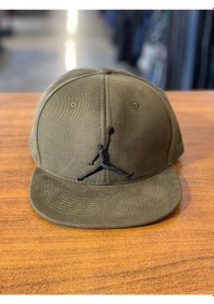 Resim Air Jordan Haki Renk Hiphop Snapback Rapper Basket Cap Şapka 