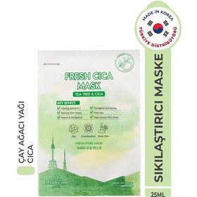 Resim Muldream Fresh Cica Çay Ağacı Yağı Kağıt Yüz Maskesi 25 ML 
