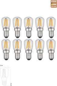 Resim Heka LED Rustik Ampul E14 C7 Ampul 2W 2700K Gün Işığı 10'lu ERD-69 