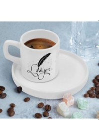 Resim Bk Gift Kişiye Özel Sunum Tabaklı Avukat Tasarımlı Kahve Fincanı-5, Sevgiliye Hediye, Arkadaşa Hediye, Avukata Hediye Kobitmeyen137769 Bk Gift 