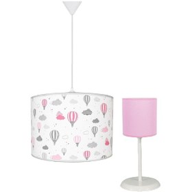 Resim Şenay Aydınlatma Çocuk Odası Silindir Kumaş Sarkıt Abajur Takım-B (529450728) 