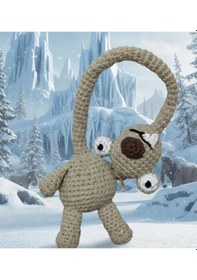 Resim Amigurumi Buz Devri Sid Oyuncak Açık Gri 