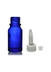 Resim 20ml Mavi Cam Şişe Getamisin Kapak, 12 Adet, Plastik Üstten Damlalıklı Şişe, Damlatmalı Şişe, Damlatıcı Şişe 