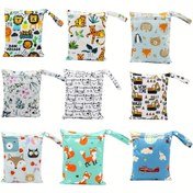 Resim 1 adet ASENAPPY Büyük Nemli Çanta - Dayanıklı Polyester Bebek Bezi, Mayo, Çamaşır Çantası Fermuarlı - Seyahat, Makyaj, Temizlik Malzemeleri Depolama için İdeal - Kadınlar için Renkli Karikatür Tasarımları, Seyahat Düzenleyici|Oyunca Tasarım|Fermuarlı Çanta 