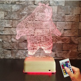 Resim Vipyol Gece Lambası 3d Kunfu Panda Led Masa Lambası 