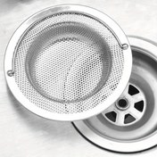 Resim 1 Adet 201 Paslanmaz Çelik Lavabo Süzgeci Saplı - Mutfak & Banyo Lavaboları için Paslanmaz Tıkanma Önleyici Ağ Filtre, Sebze ve Meyveleri Akıtımı Kolaylaştırır, Gıda Parçacıkları Filtrasyonu, İşlevsel Mutfak Eşyası, Dayanıklı 