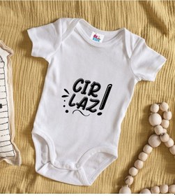 Resim Bk Kids Cırlaz Tasarımlı Beyaz Bebek Body Zıbın-1 Çok Renkli 