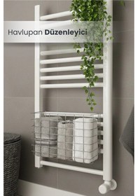 Resim Asılabilir Havlupan Düzenleyici Banyo Havluluk Kurutma Sepeti Tuvalet Kağıdı Organizeri Krom Krom 