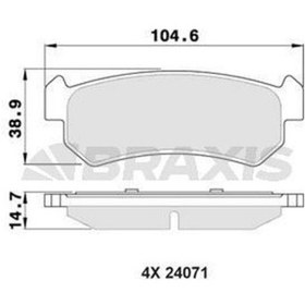Resim Braxıs-aa0354 - Arka Fren Balatası Lacettı 04 07 / Nubıra 03 07 