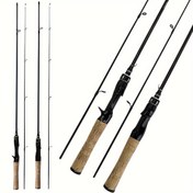 Resim Ultra-Hafif 2-Bölümlü Yem Atma ve Döner Balıkçılık Çubuğu, 180.14cm, Ahşap Saplı Alabalık Direği, Yüksek Karbon Lifli ve Kılavuzlar, Kaymaz Yüksek Kaliteli Tasarım - 0.5-8g Yemler için Mükemmel, Noel, Şükran Günü, Yeni Yıl, Anneler Günü ve Babalar Günü Hediyeleri için İdeal, Balıkçılık Hediyeleri | Şık Siyah Çubuk | Yüksek Kaliteli Çubuk 