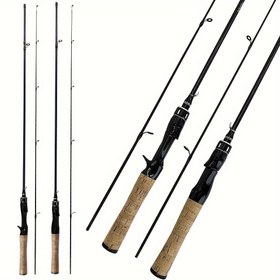 Resim Ultra-Hafif 2-Bölümlü Yem Atma ve Döner Balıkçılık Çubuğu, 180.14cm, Ahşap Saplı Alabalık Direği, Yüksek Karbon Lifli ve Kılavuzlar, Kaymaz Yüksek Kaliteli Tasarım - 0.5-8g Yemler için Mükemmel, Noel, Şükran Günü, Yeni Yıl, Anneler Günü ve Babalar Günü Hediyeleri için İdeal, Balıkçılık Hediyeleri | Şık Siyah Çubuk | Yüksek Kaliteli Çubuk 