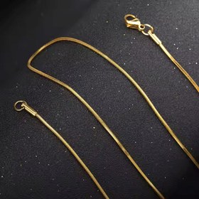 Resim 1pc Moda Paslanmaz Çelik Yılan Zincir Kolye, HipHop Yuvarlak Titanyum Çelik Kuyruk Kemiği Zinciri Erkek ve Kadınlar için, Pırlanta Yok - 316 Paslanmaz Çelik 