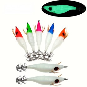 Resim 7 adet Işıltı Yapabilen Yapay Sualtı Köpüğü Başlıkları - Gece Balıkçılığı için Balık Yemi, UV Işık Yem, Sualtı Köpüğü ve Balık Yemi için Dayanıklı Balıkçılık Yemleri, Sualtı Köpüğü Balıkçılığı Yem, Gerçekçi Sualtı Köpüğü Tasarımı, Parlak Yüzey Kaplaması 
