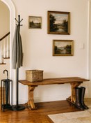 Resim pinoxi Masif Ahşap Bank Mutfak Bankı Bench 100cm X 30cm Ceviz Renk 