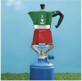Resim AyrStore - Moka Express Italia: 3 Cups Ocak Üstü Espresso Pişirici - 130ML - Karma Renk - Alüminyum 