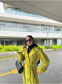 Resim TANISA Deluna Kuşak Detay Uzun Trençkot TNS-4389 