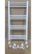 Resim ŞİMAŞ HAVLUPAN 50/100 Beyaz Havlupan+vanaları+boru Gizleme Aparatları+montaj Seti+prüjör Anahtarı 