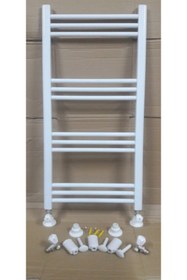 Resim ŞİMAŞ HAVLUPAN 50/100 Beyaz Havlupan+vanaları+boru Gizleme Aparatları+montaj Seti+prüjör Anahtarı 