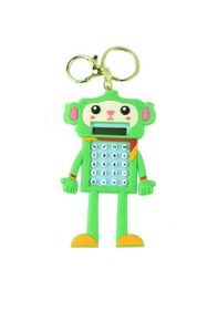 Resim Hesap Makinesi Robot Mini Anahtarlıklı Labirent Oyunlu Yeşil 